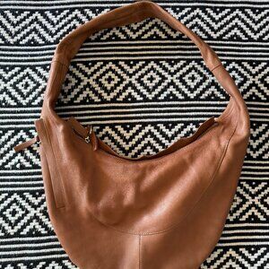 Mango Leather Hobo Bag
